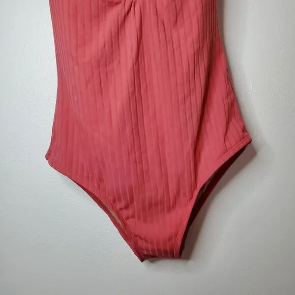 Women's Wide Ribbed Center Ring Medium Coverage One Piece Swimsuit  Kona Sol L - Picture 5 of 11